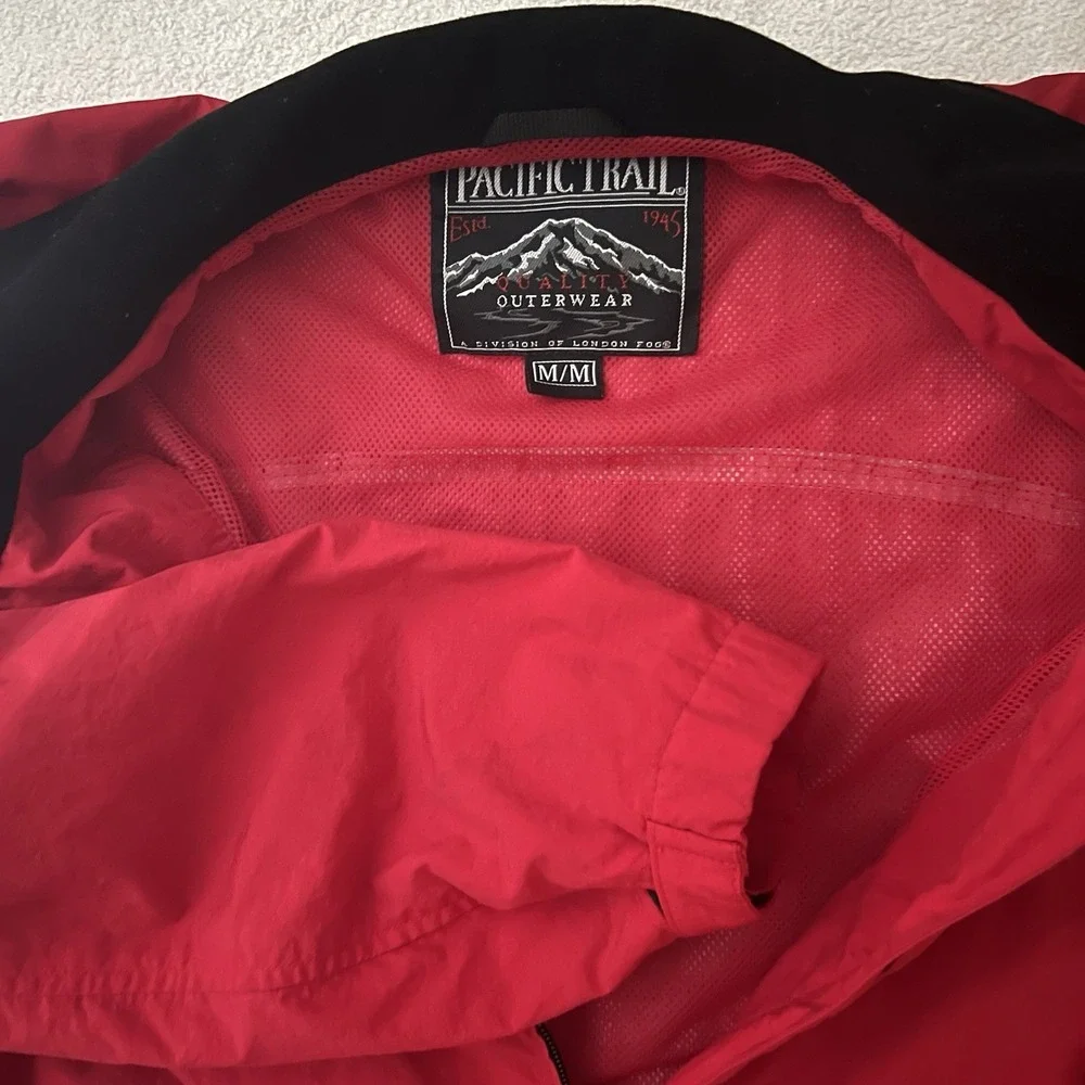 VTG 90s Pacific Trail Red Nylon Men's Collared Windbreaker GORPCCORE